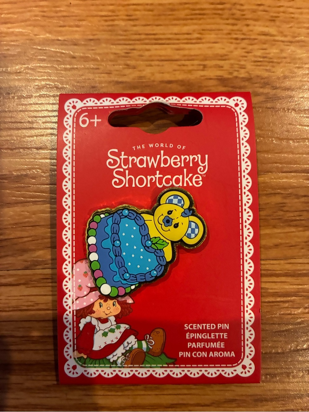 New Strawberry Shortcake Pin - Blue & Yellow Bear Design